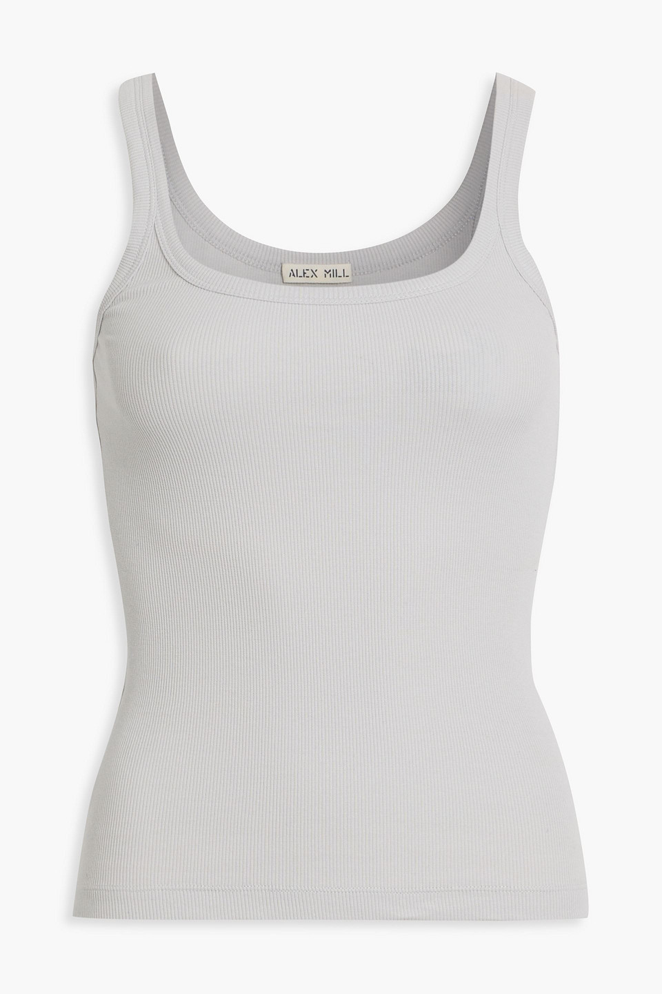 Alex Mill 365 Ribbed Stretch-cotton Jersey Tank In Gray
