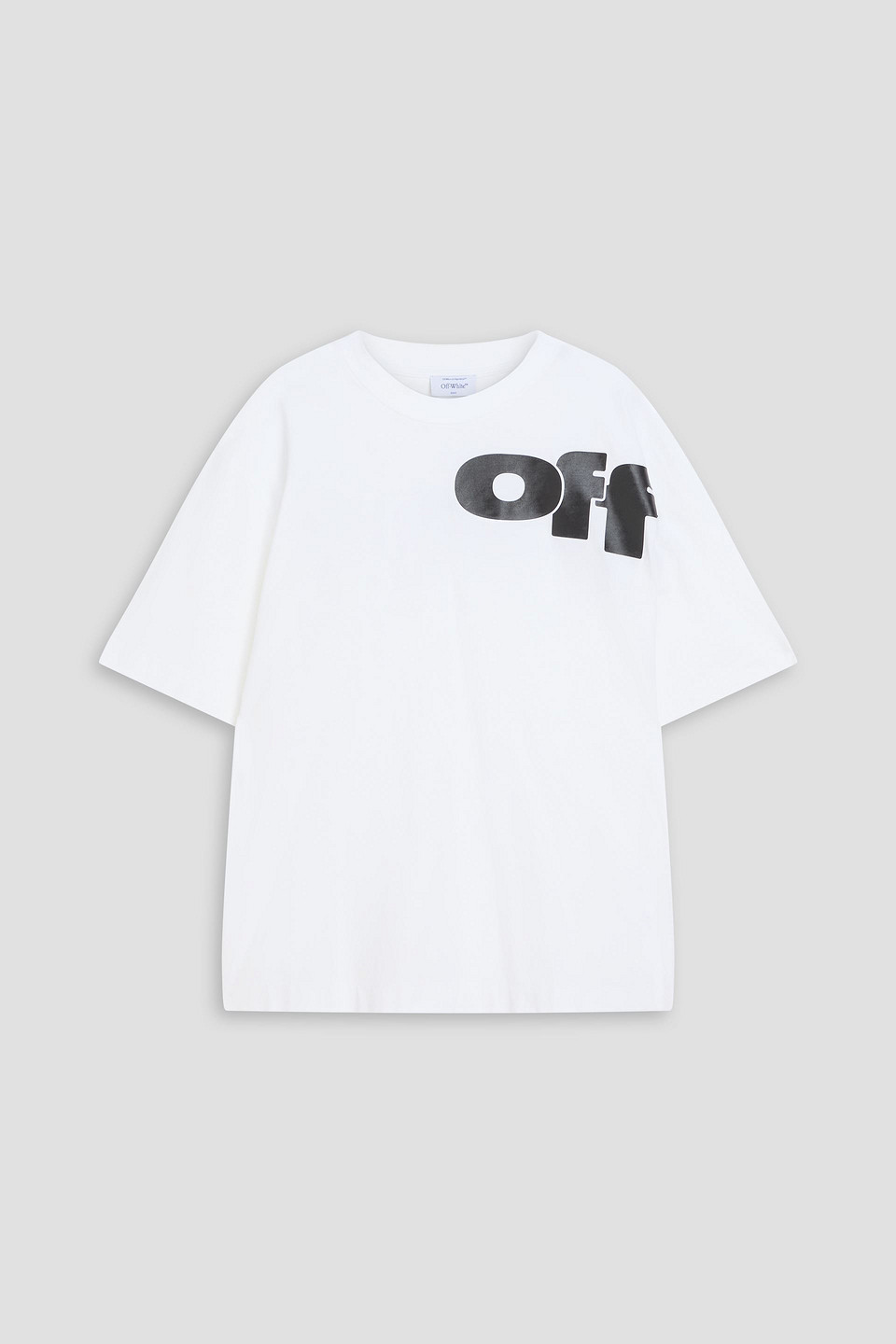 off-white - printed cotton-jersey t-shirt - white - m