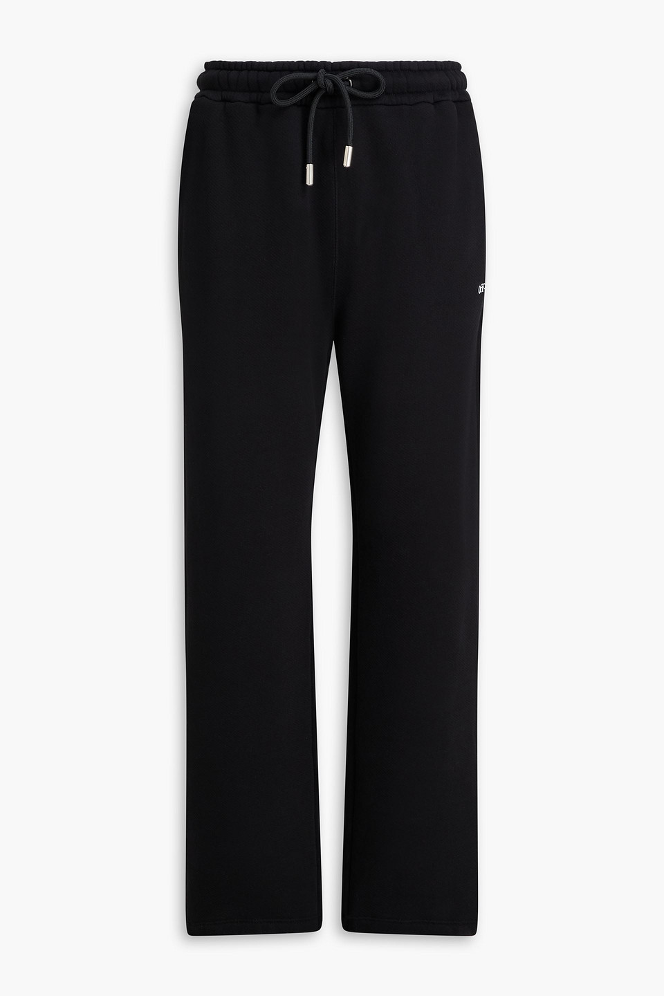 off-white - french cotton-terry sweatpants - black - s