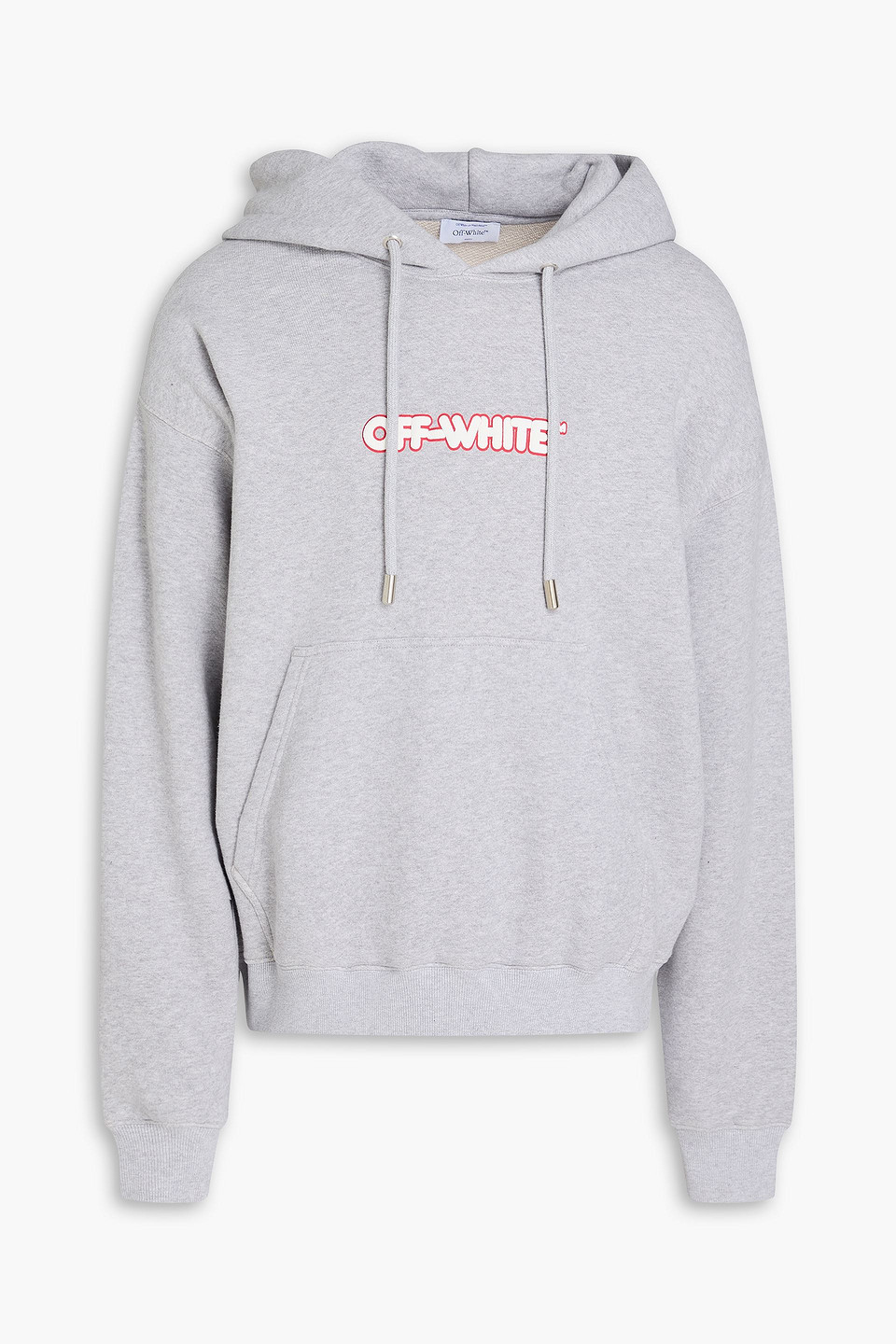 Off-white Printed French Cotton-terry Sweatshirt In Gray