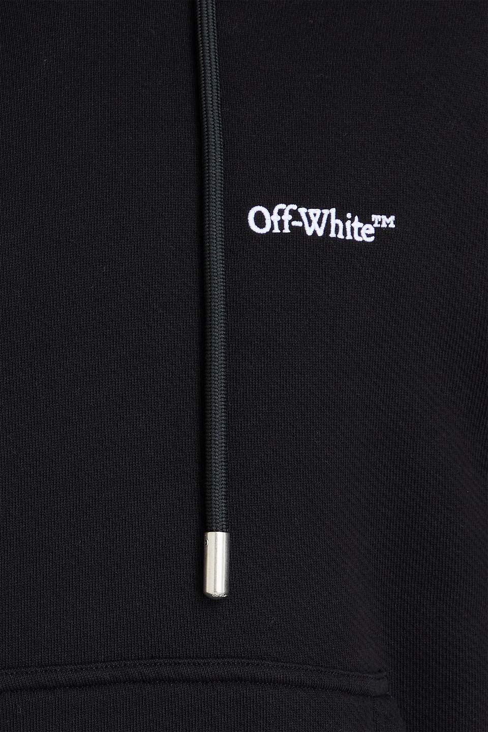 Off-white French Cotton-terry Hoodie In Black