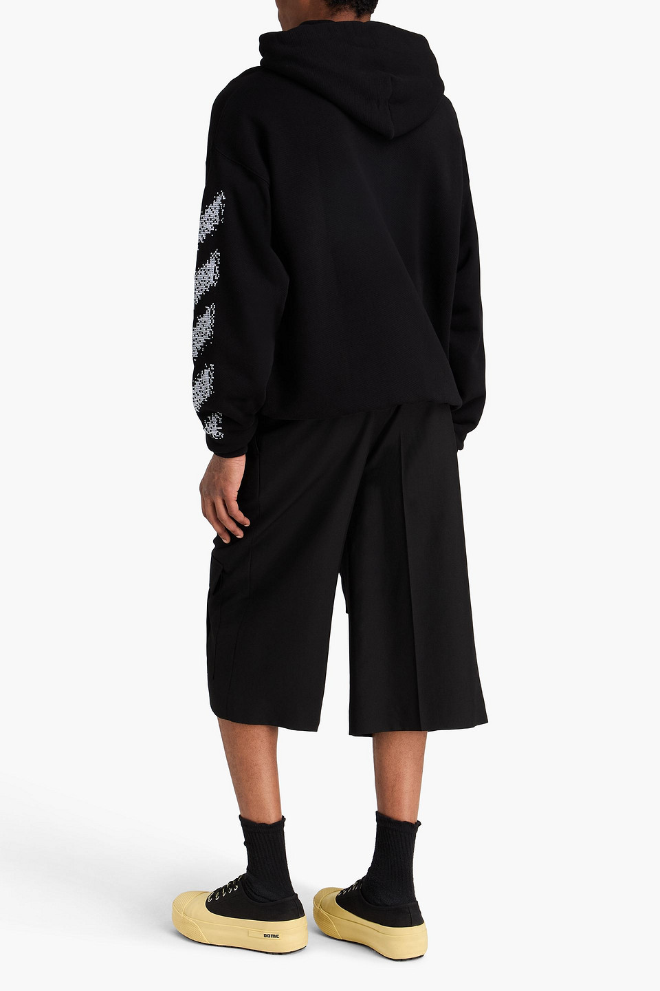 Off-white French Cotton-terry Hoodie In Black