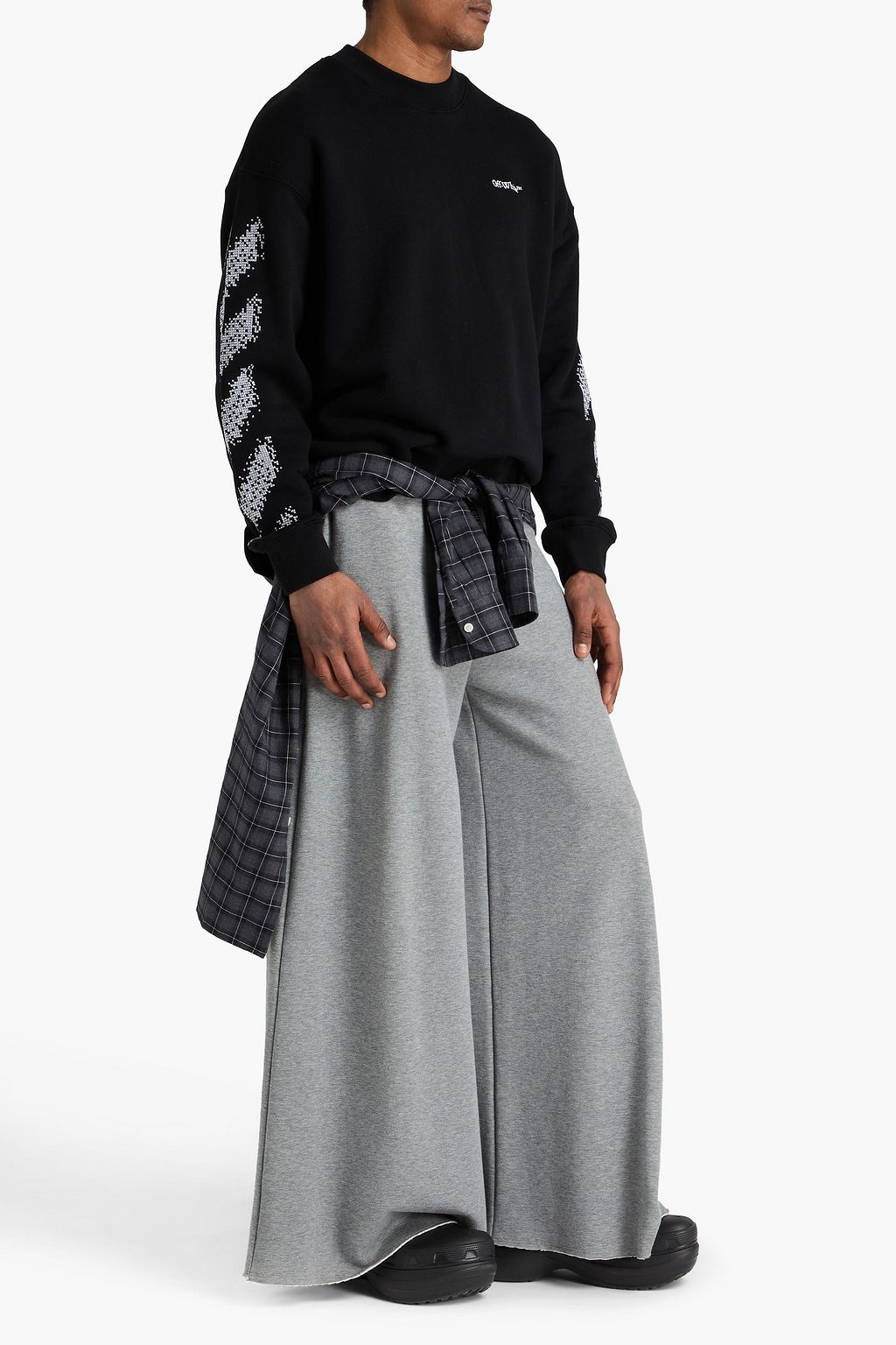 MAISON MARGIELA Embroidered cotton-fleece sweatshirt | THE OUTNET