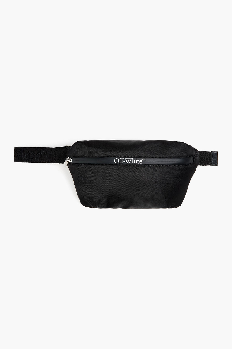 Off-white Leather-trimmed Shell Belt Bag In Black