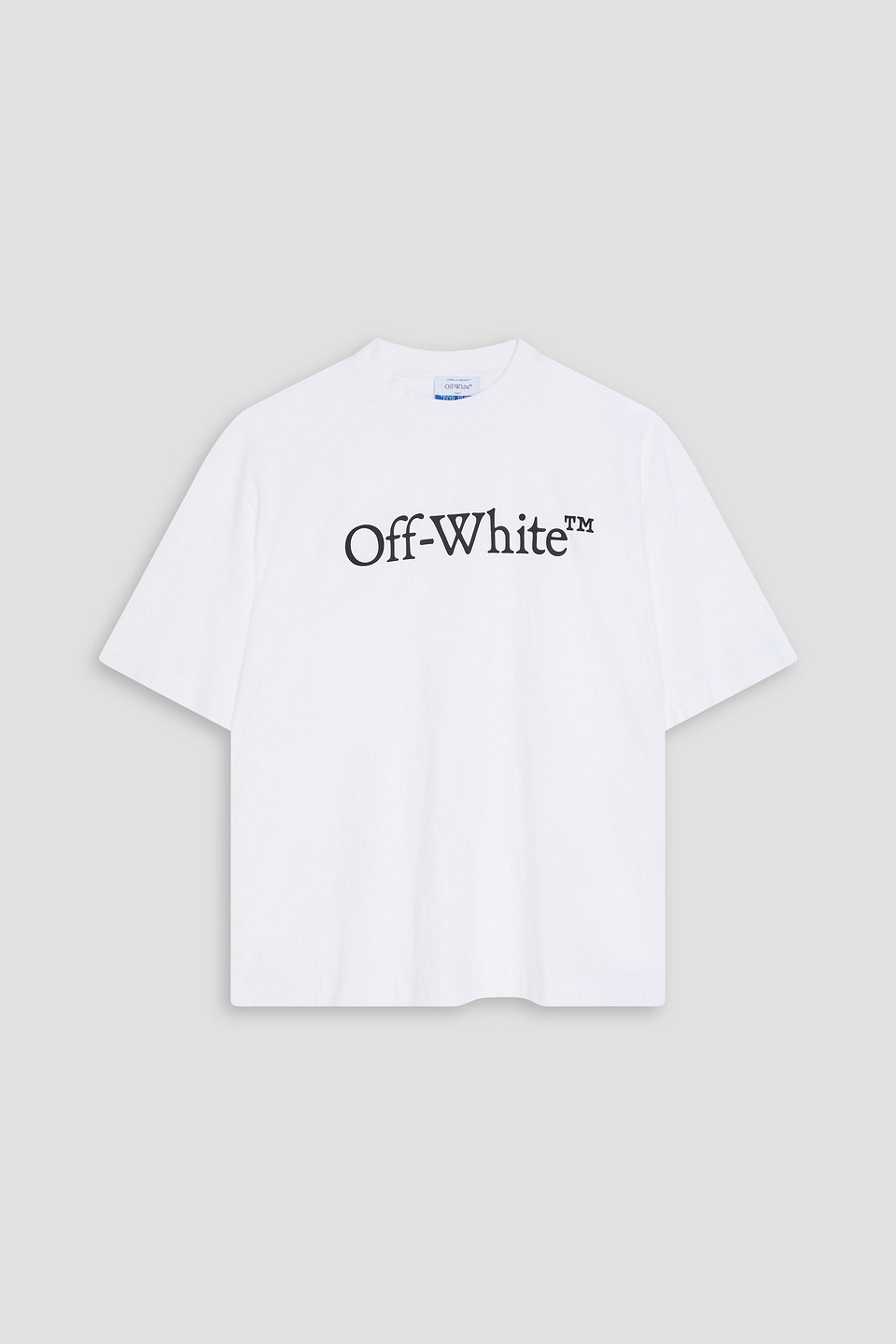 off-white - printed cotton-jersey t-shirt - white - s