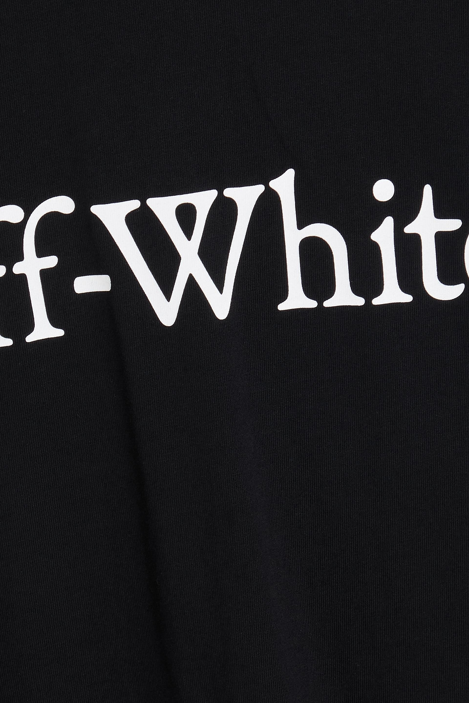 Off-white Black Oversized T-shirt With Contrasting Logo Lettering Print In Cotton Man