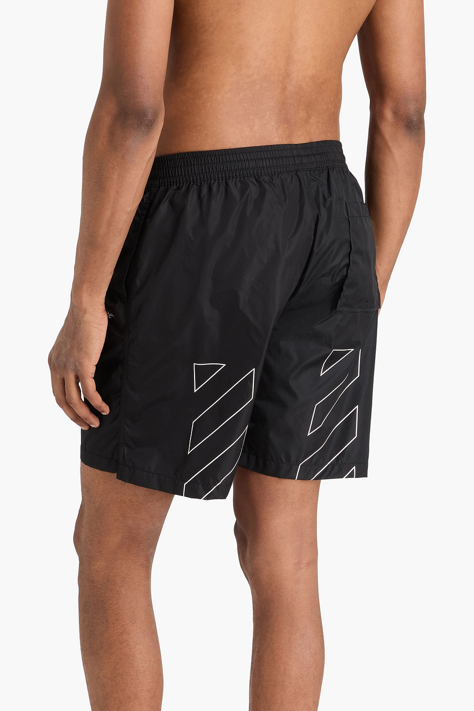  Off-white - Kurze Badeshorts Mit Print - Schwarz - Xs 