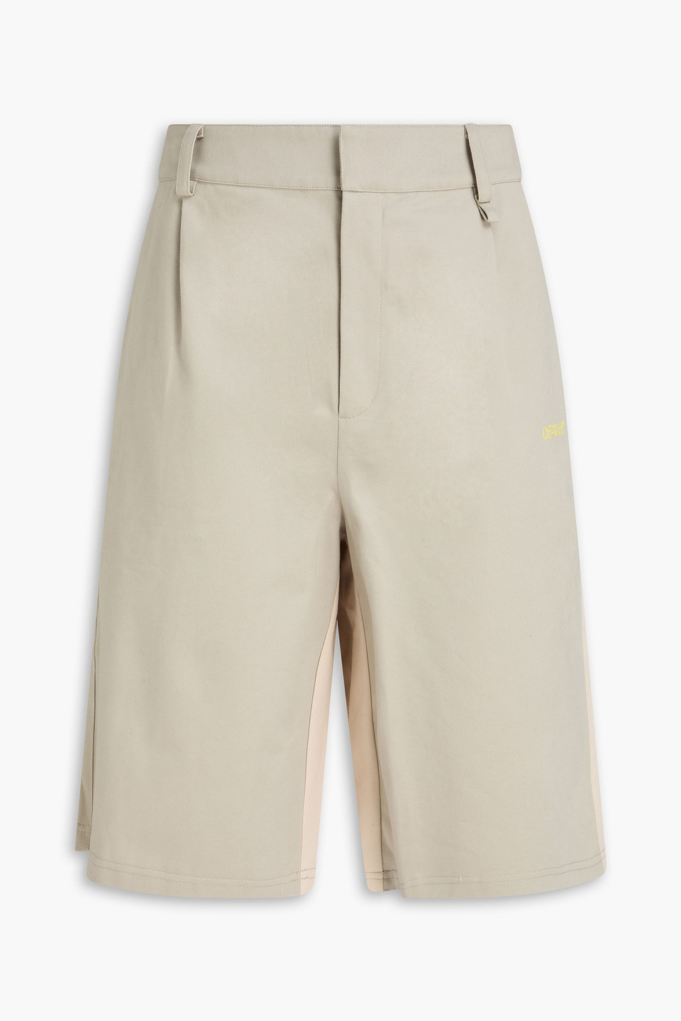 off-white - printed cotton-twill shorts - gray - it 46