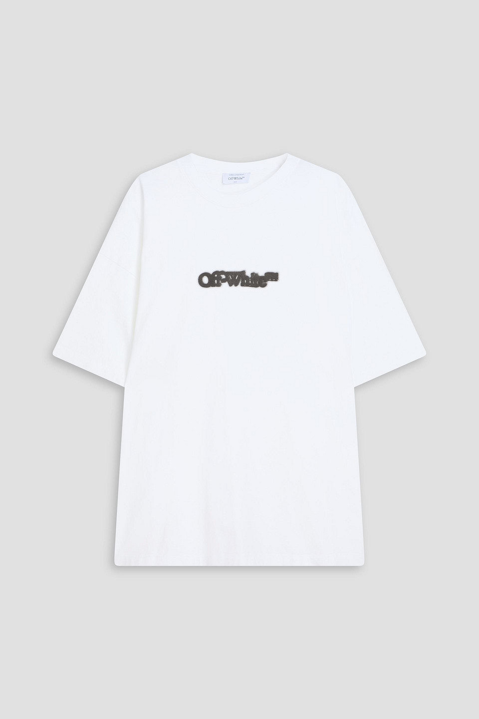 off-white - printed cotton-jersey t-shirt - white - s