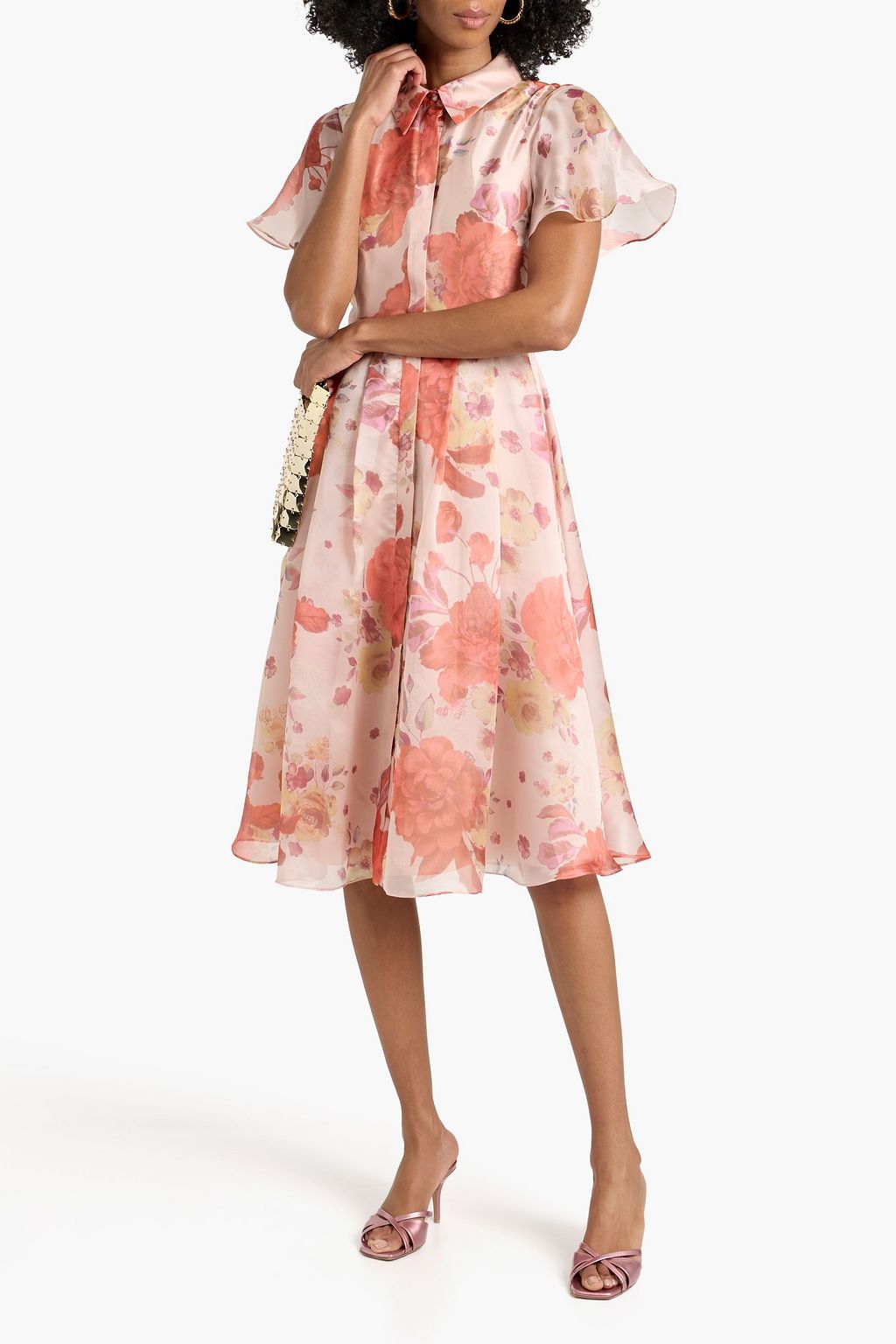 open lace back dress Sheer Jacquard Floral Fit And Flare Dress | Dresses & Jumpsuits