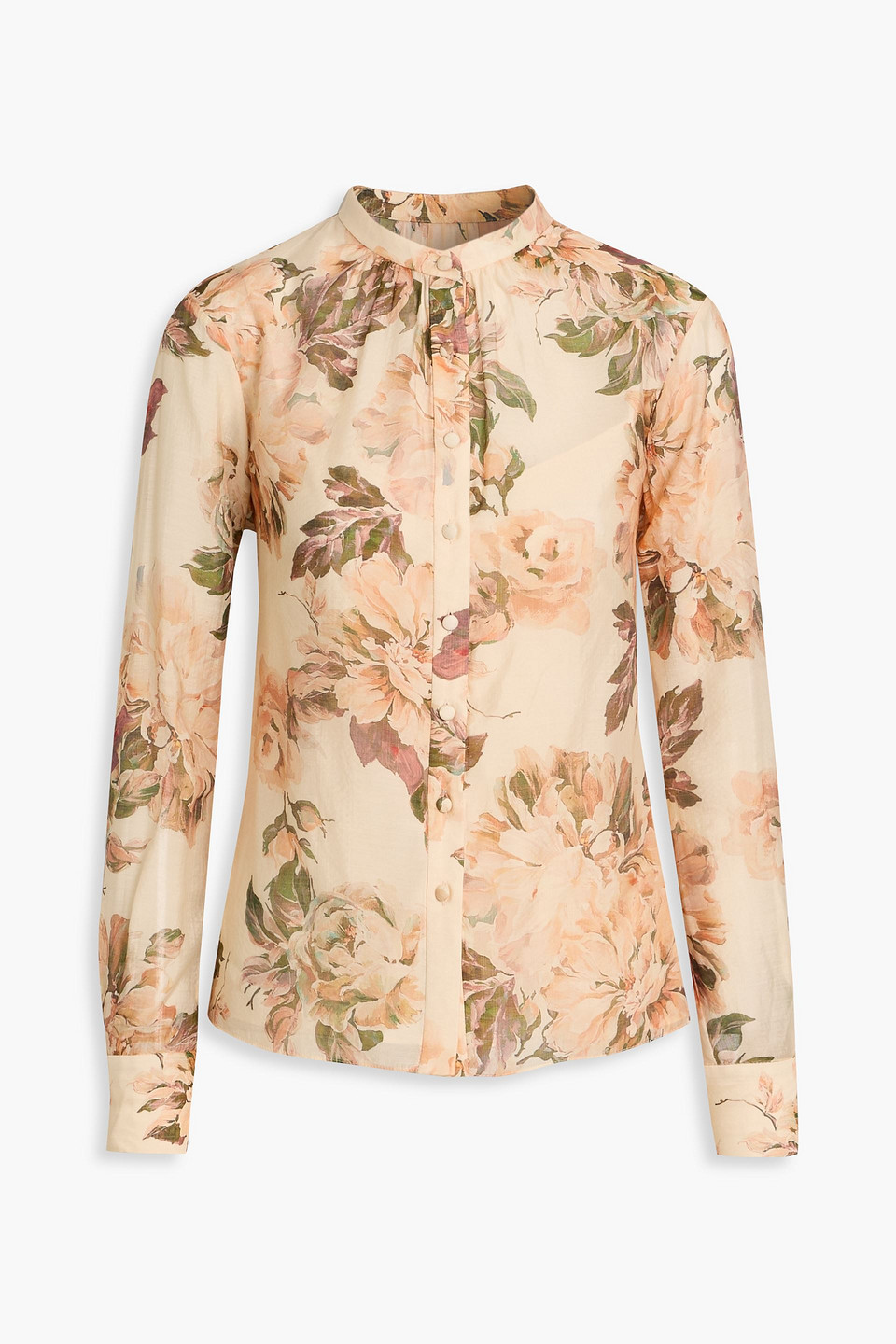 Mikael Aghal Floral-print Georgette Blouse In Multi