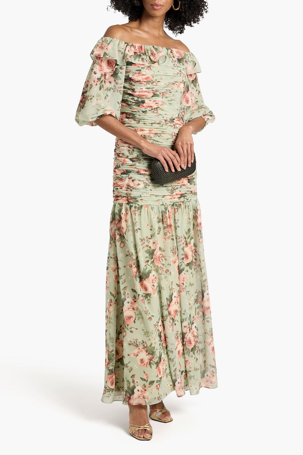 tiger mist off the shoulder dress GINNY MAXI DRESS