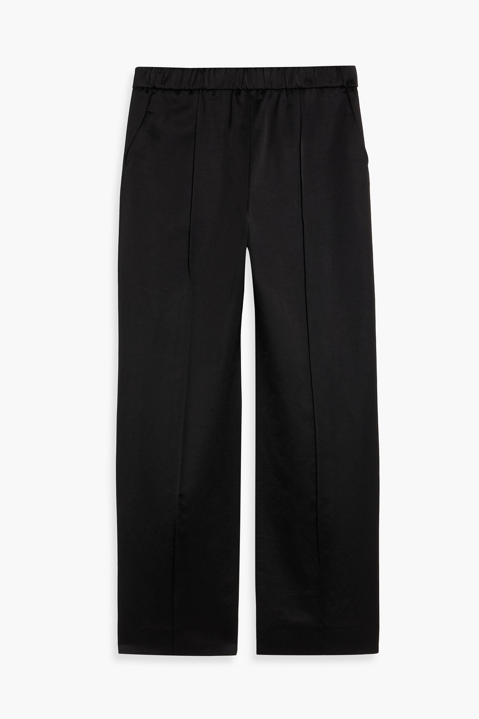 jil sander - cotton-sateen wide-leg pants - black - fr 44
