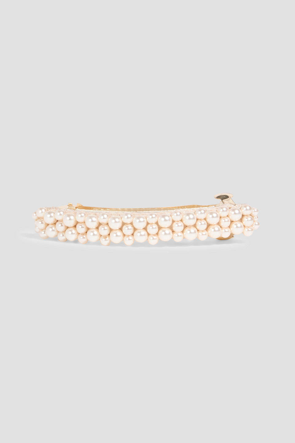 jennifer behr - bria gold-tone faux pearl hair clip - white - onesize