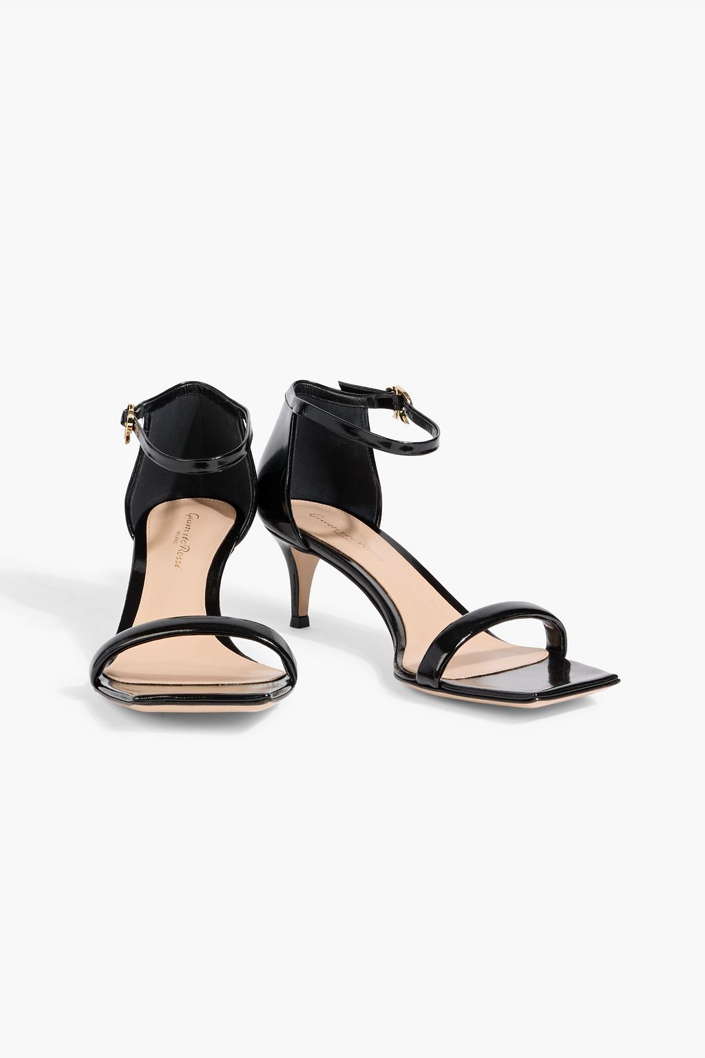 GIANVITO ROSSI Rhys 55 glossed-leather sandals | THE OUTNET
