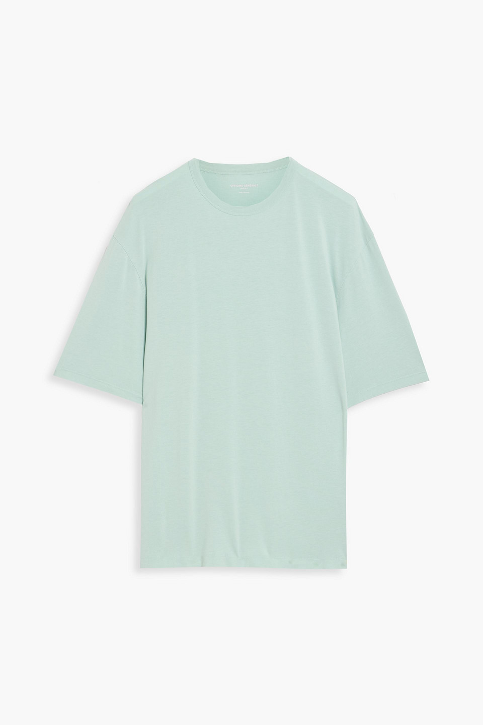officine générale - benny lyocell and cotton-blend jersey t-shirt - green - s