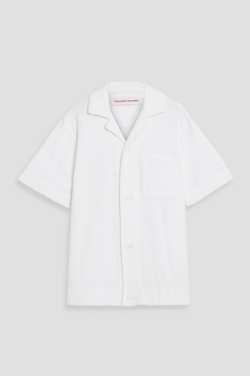 orlebar brown - howell cotton-terry shirt - white - s