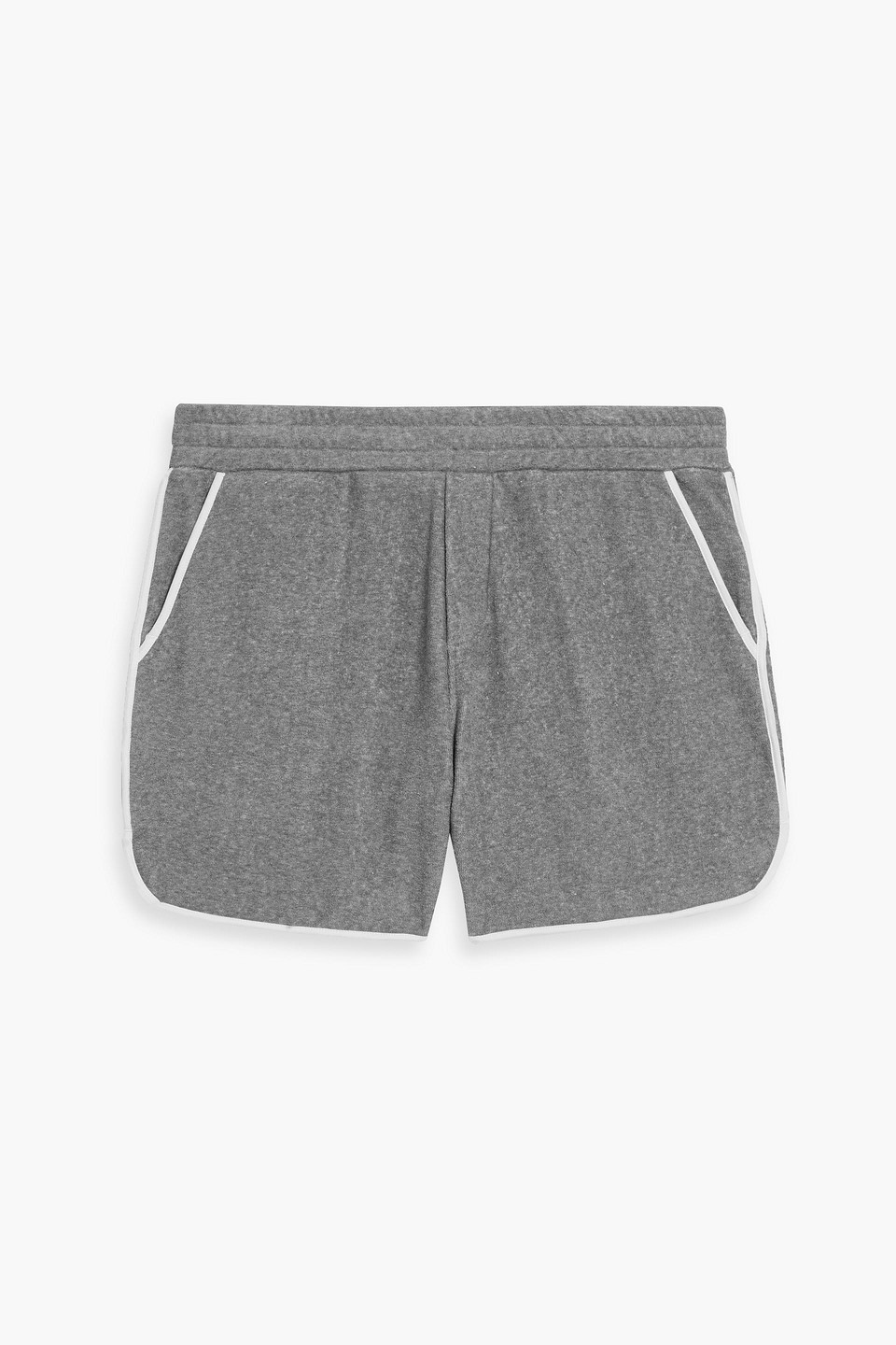 orlebar brown - flett cotton-blend terry shorts - gray - xl