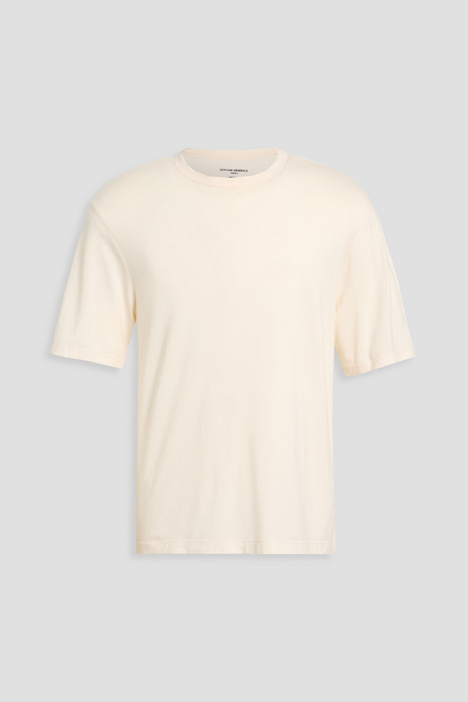 officine générale - lyocell and cotton-blend jersey t-shirt - white - xs