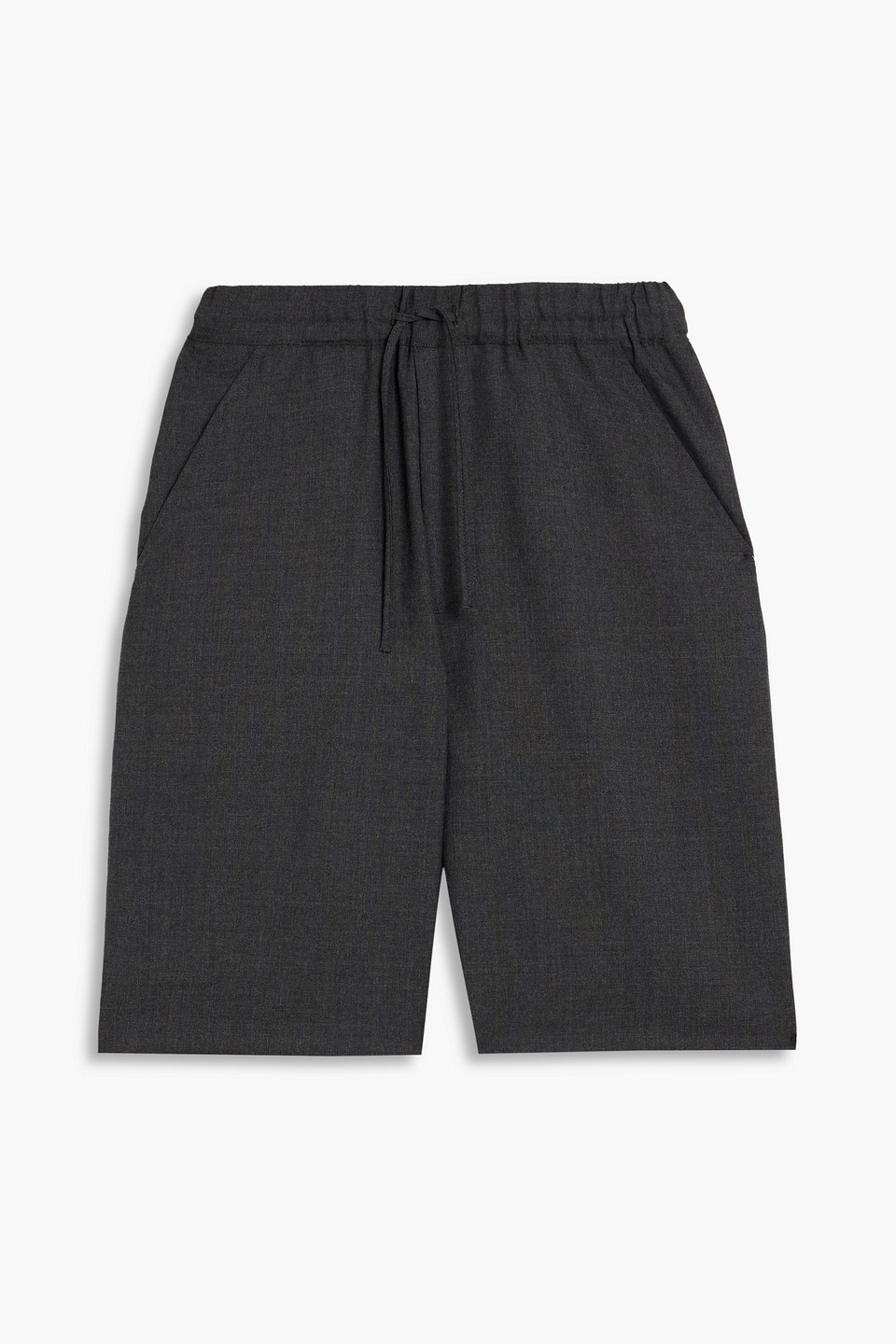 officine générale - hank wool drawstring shorts - gray - it 48