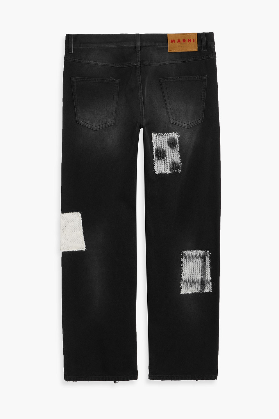 Marni Patchwork Denim Jeans In Black