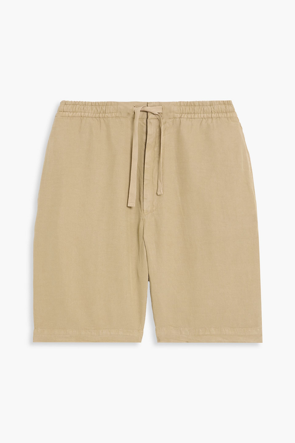 officine générale - lyocell, linen and cotton drawstring shorts - neutral - it 46