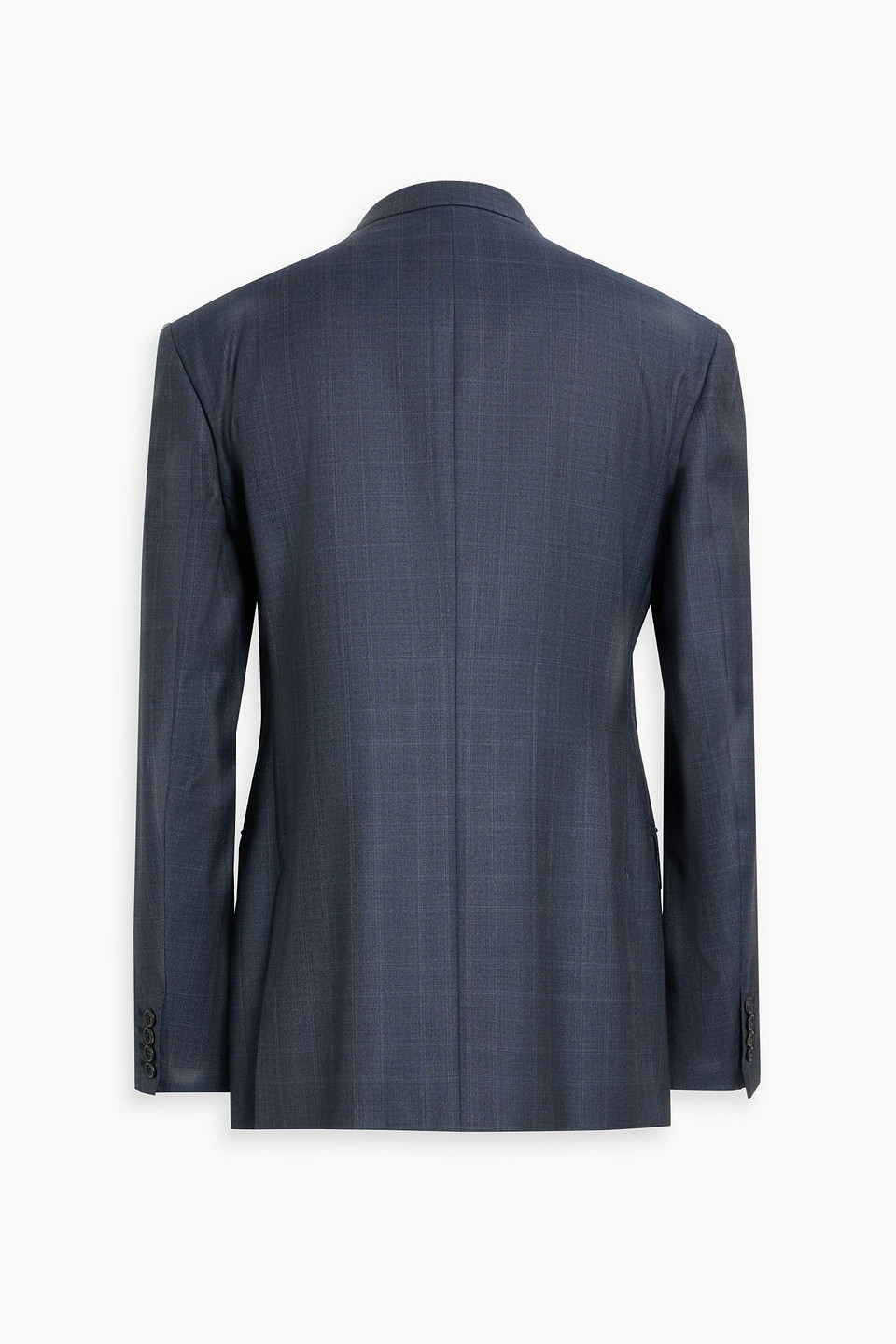 Dunhill Checked Wool Blazer In Blue