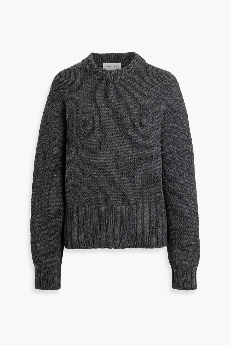 Alexander Mcqueen Wool-blend Sweater In Gray