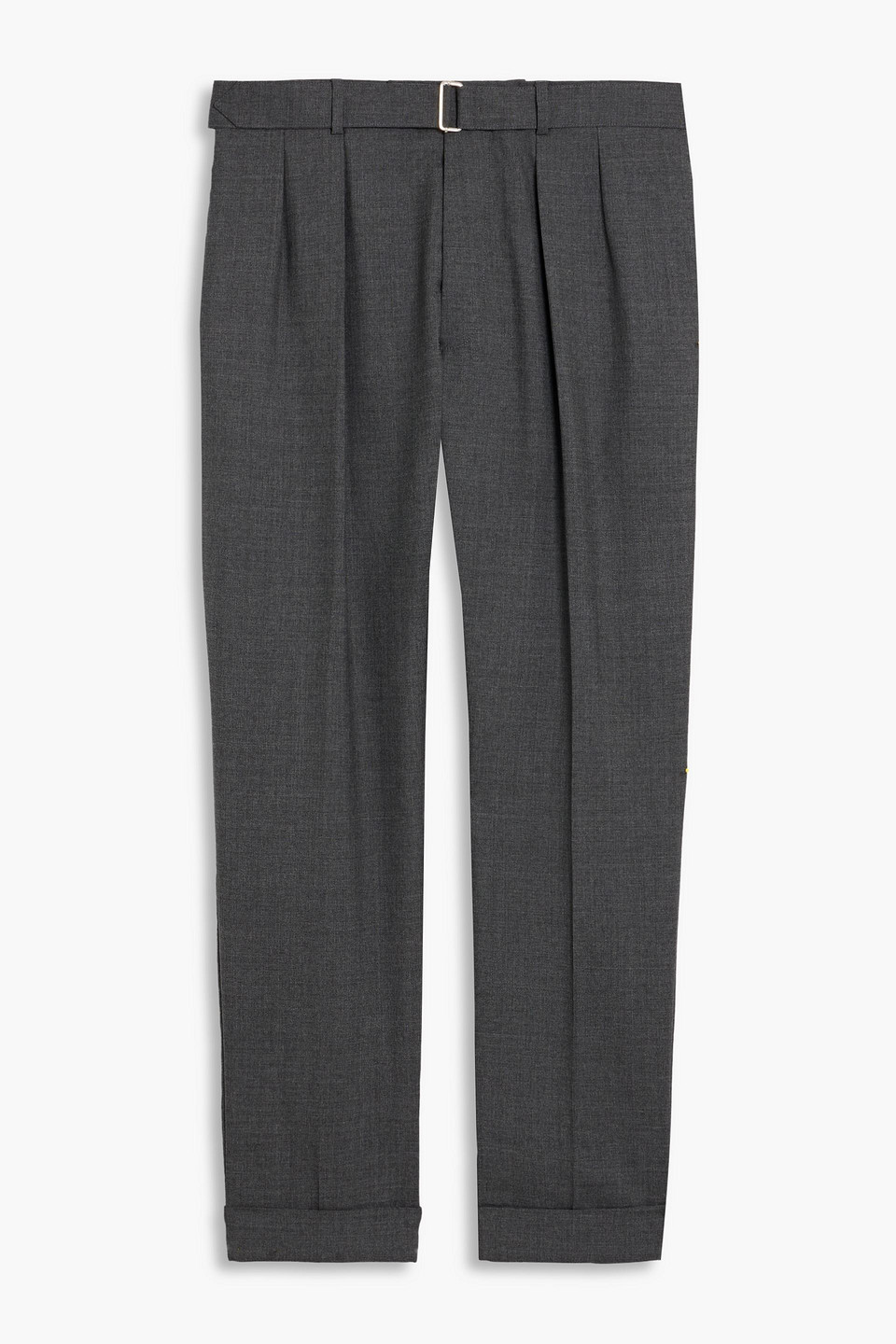 officine générale - pierre tapered belted wool pants - gray - it 52