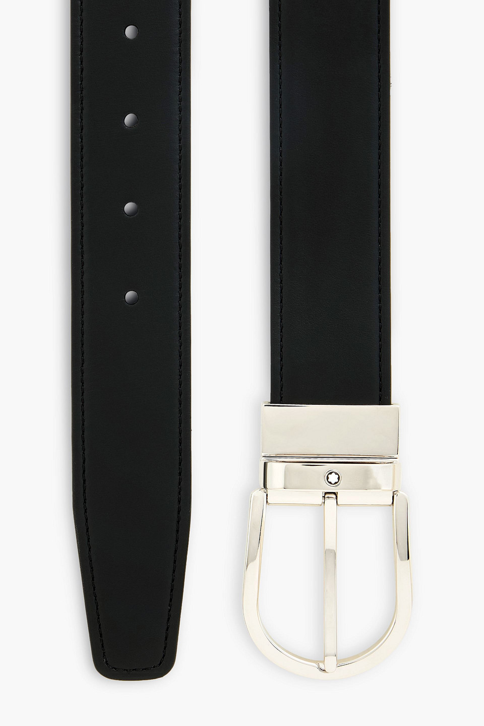  Montblanc - Wendbarer Gürtel Aus Leder - Schwarz - Onesize 