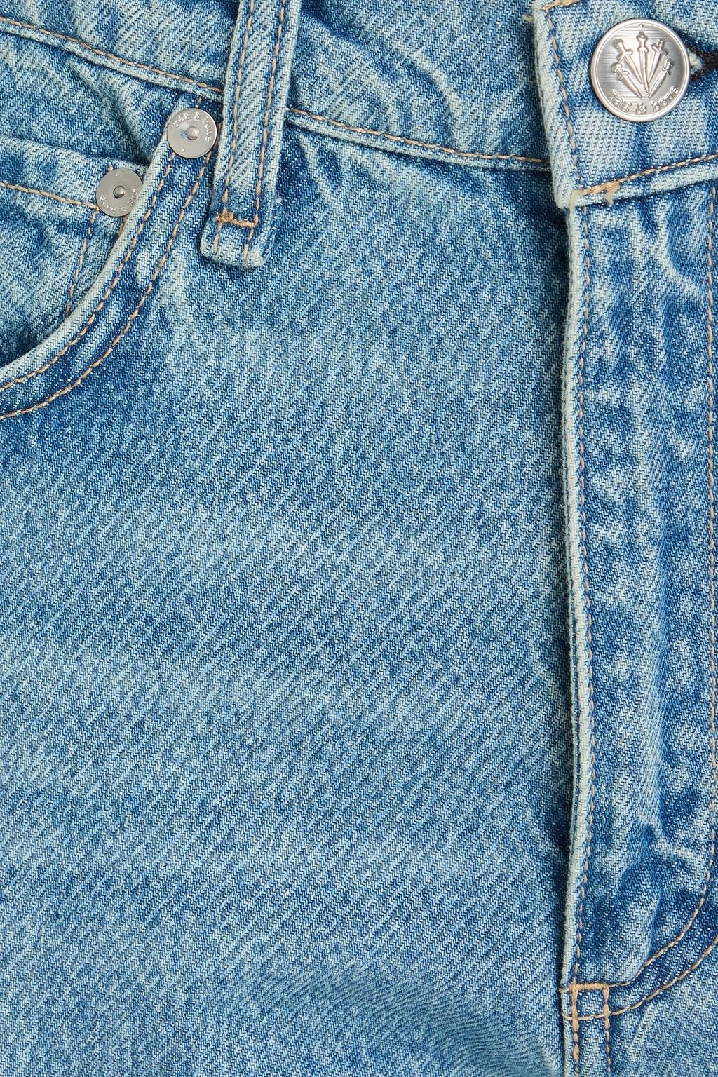 RAG & BONE Shea faded high-rise straight-leg jeans | THE OUTNET