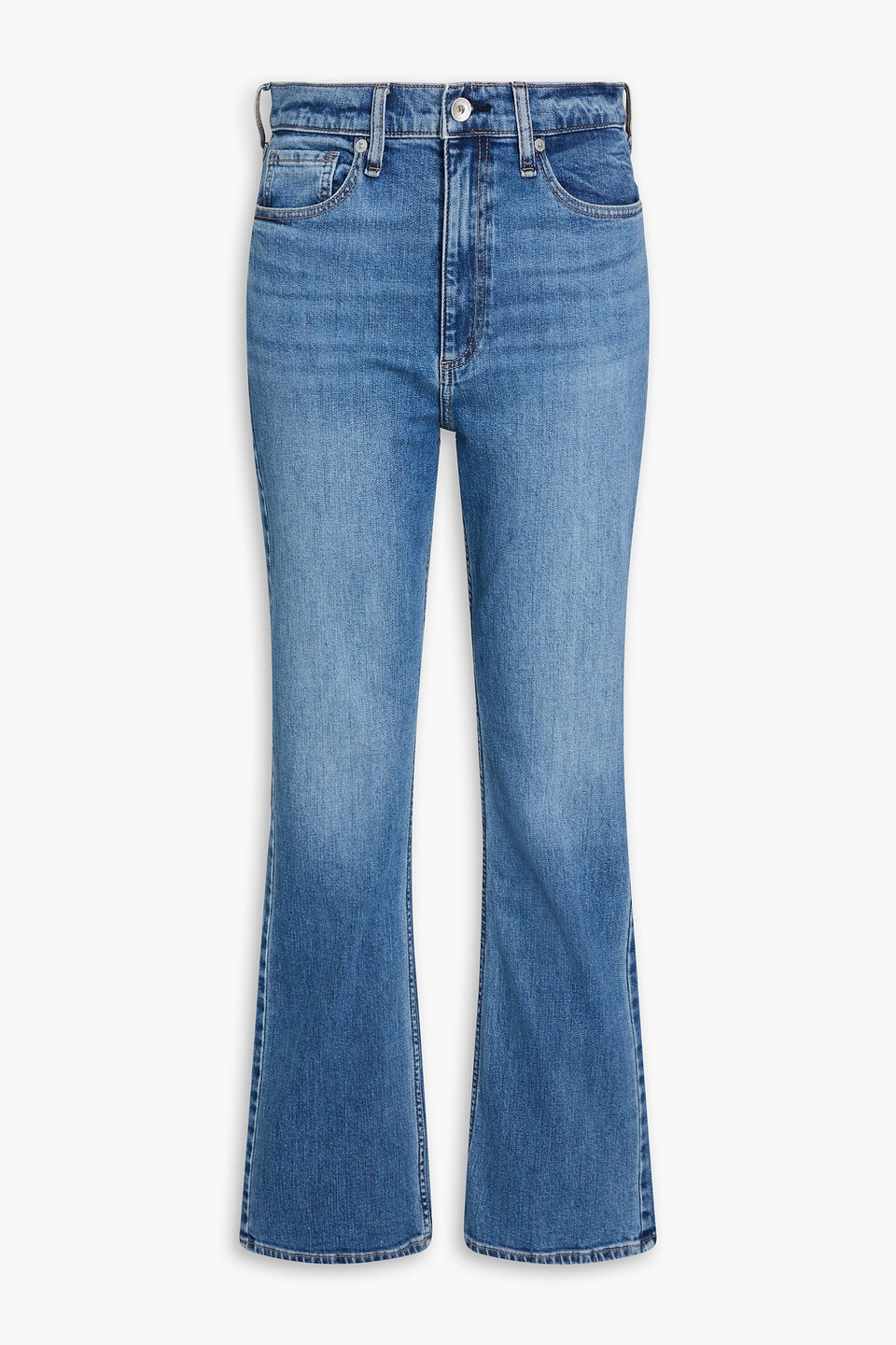 Rag & Bone Piper Faded Mid-rise Bootcut Jeans In Blue