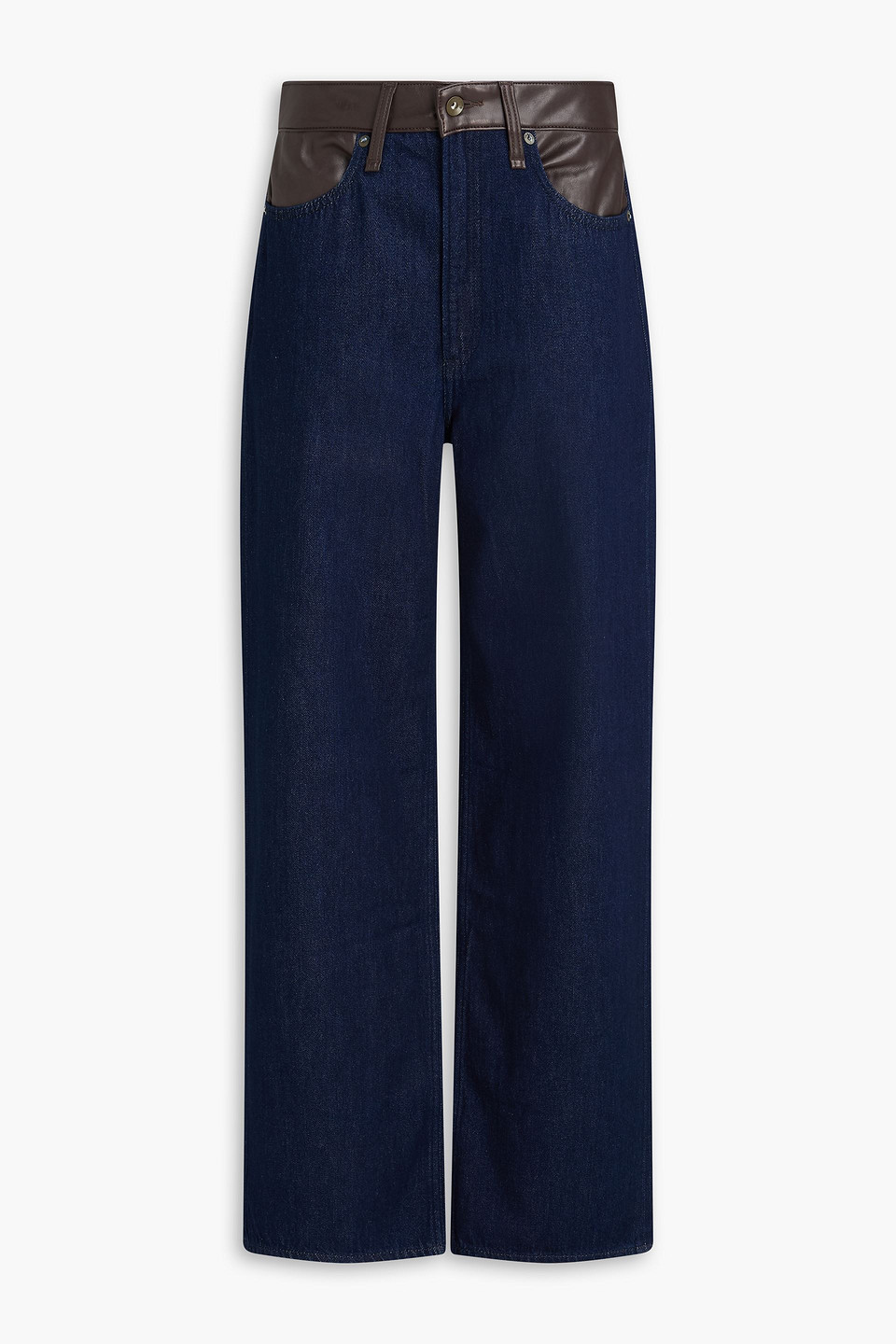 rag & bone - lori mid-rise wide-leg jeans - blue - 27