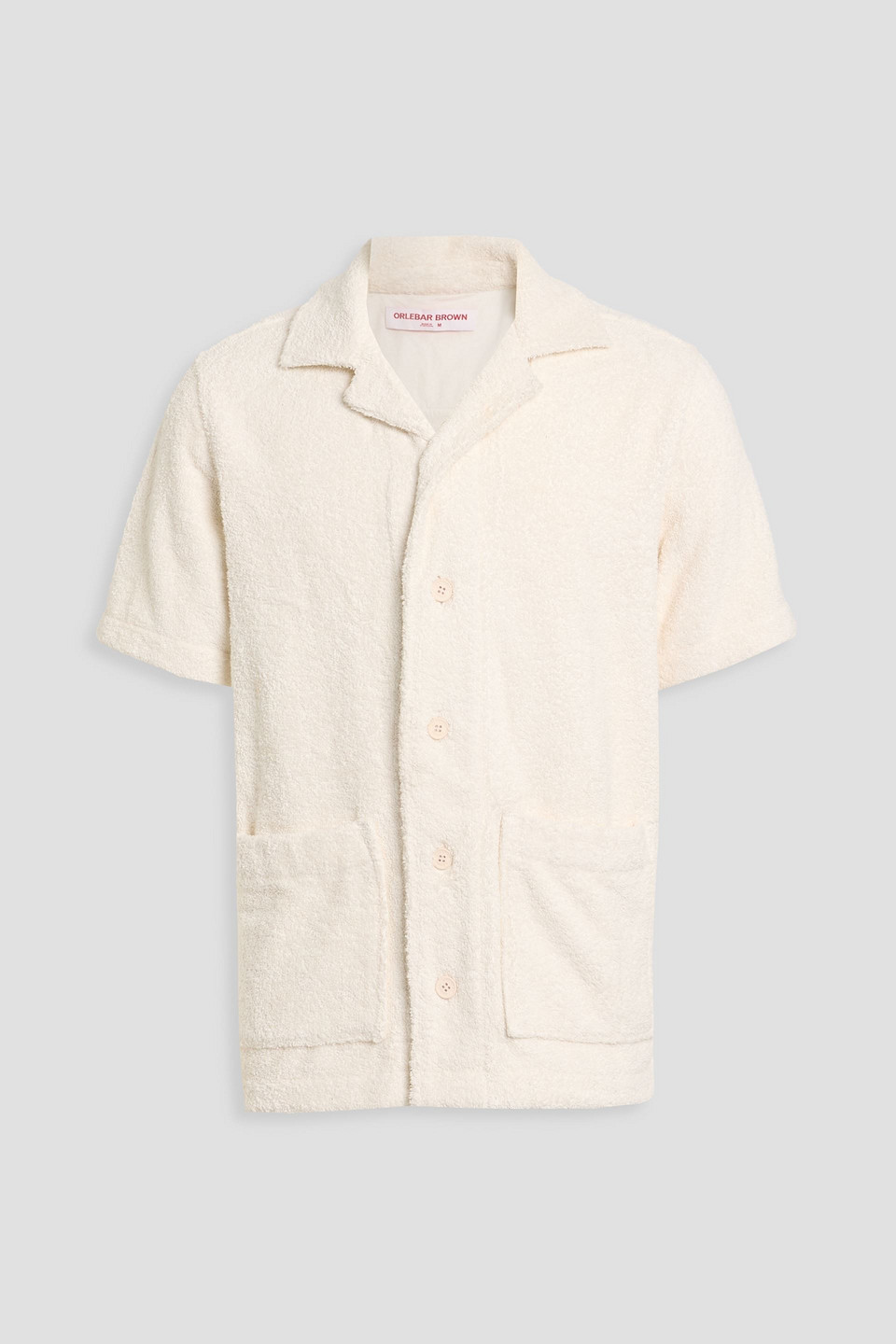 orlebar brown - griffith cotton-blend terry shirt - white - s