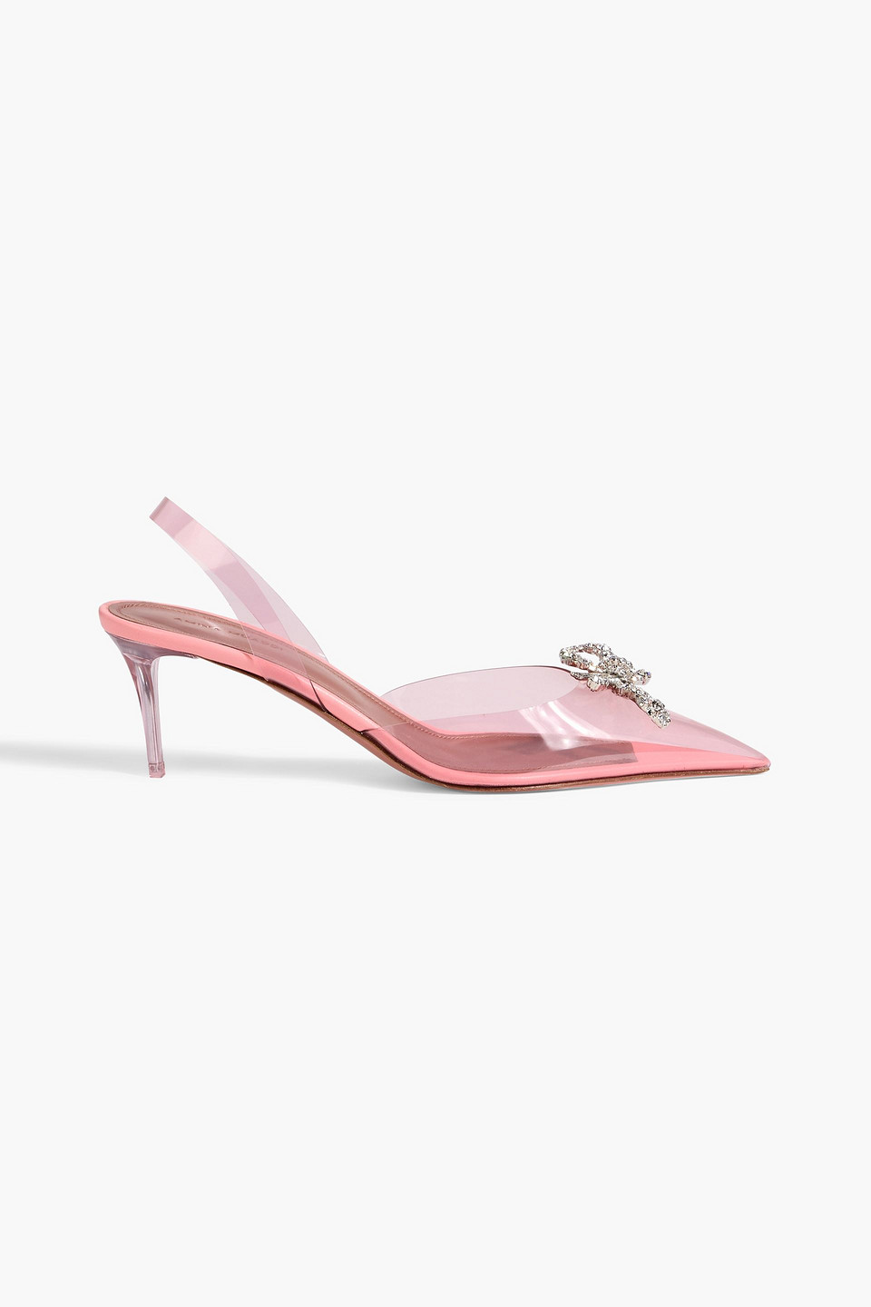 Amina Muaddi Rosie Crystal-embellished Pvc Slingback Pumps In Multi