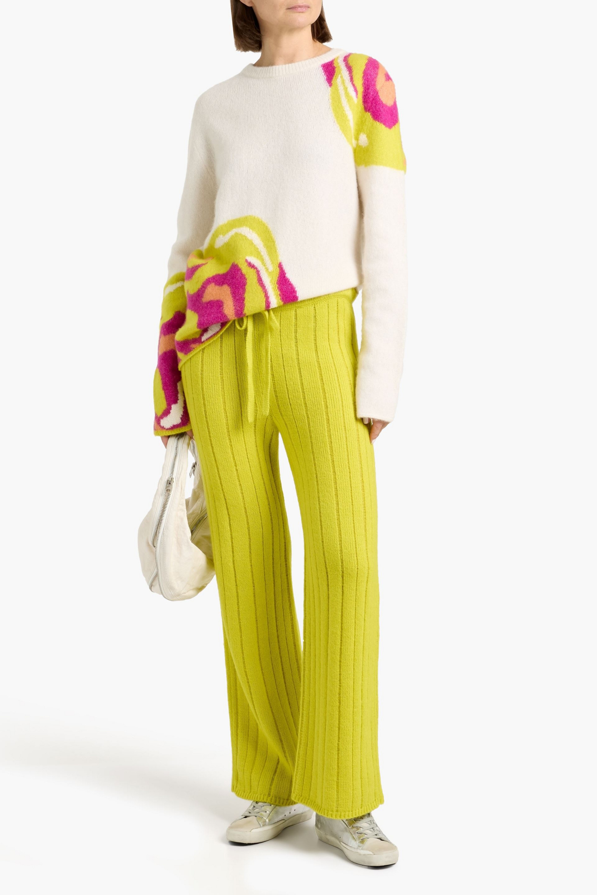 The Elder Statesman Geode Nimbus intarsia cashmere-blend sweater