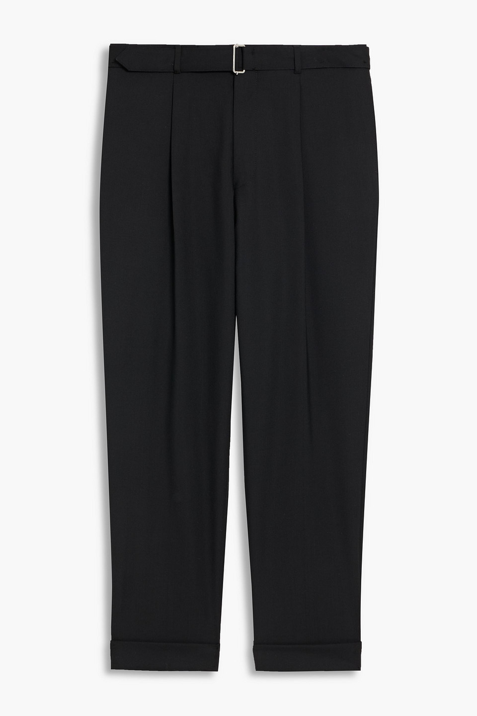 officine générale - tapered grain de poudre wool pants - black - it 54