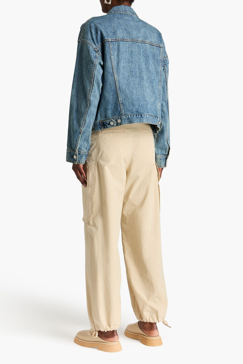 Rag & Bone Ryan Paneled Denim Jacket In Blue