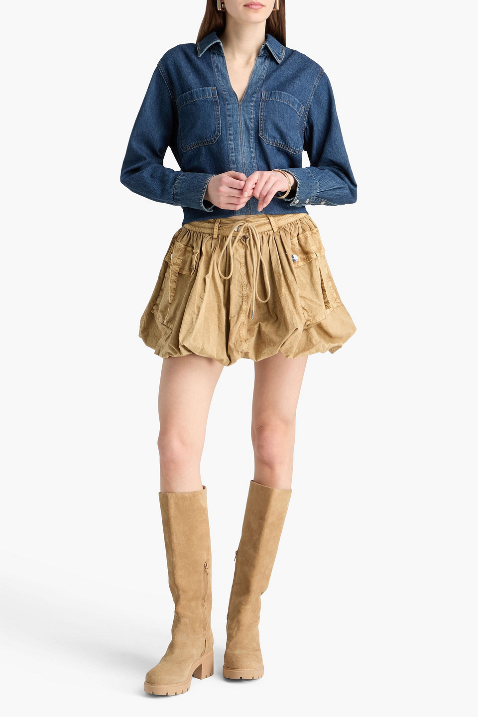  Rag & Bone - Bluse „channing“ Aus Denim - Blau - Xs 