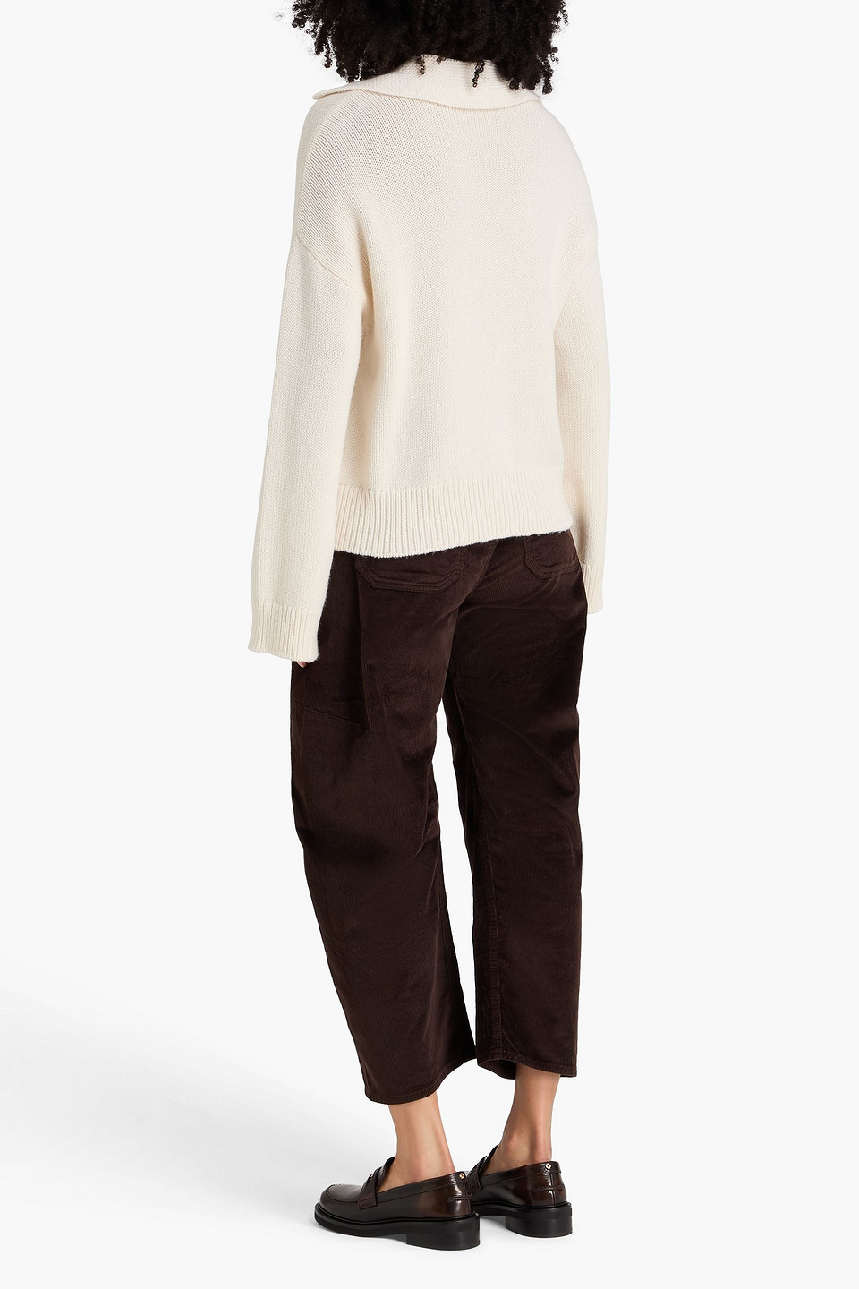  Rag & Bone - Pullover „danica“ Aus Einer Woll-kaschmirmischung Mit Polokragen - Weiß - S 