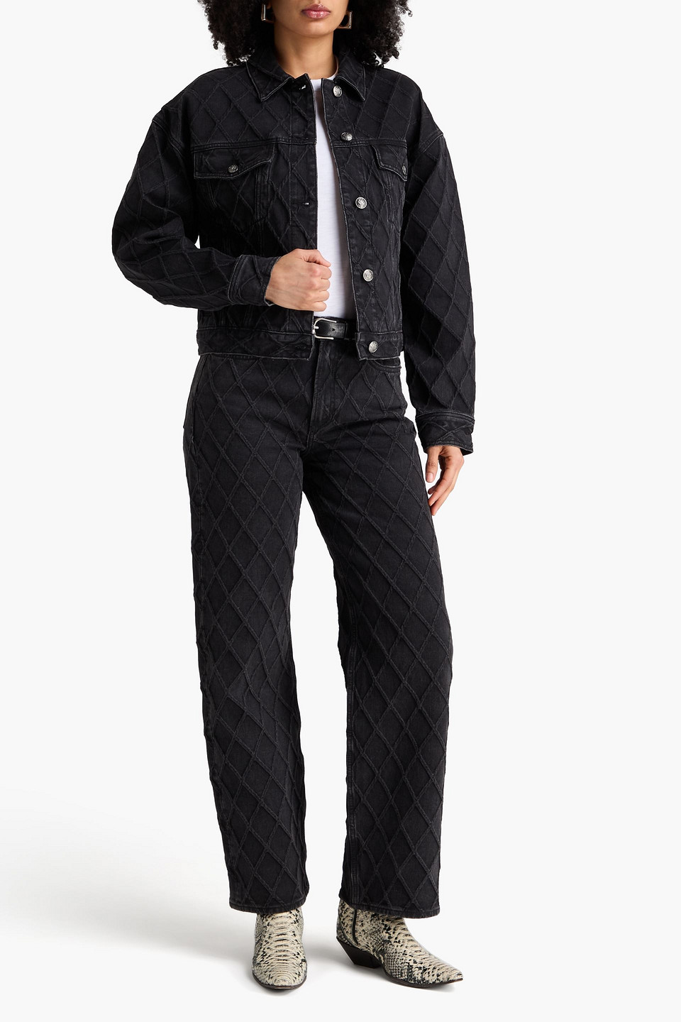  Rag & Bone - Ryan Denim Jacket - Black - Xxs 