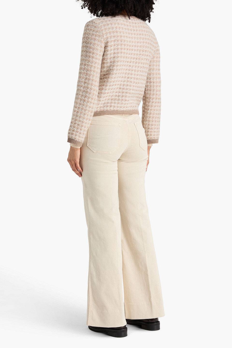  Rag & Bone - Cardigan „robyn“ Aus Bouclé-wolle Mit Print - Neutral - Xxs 