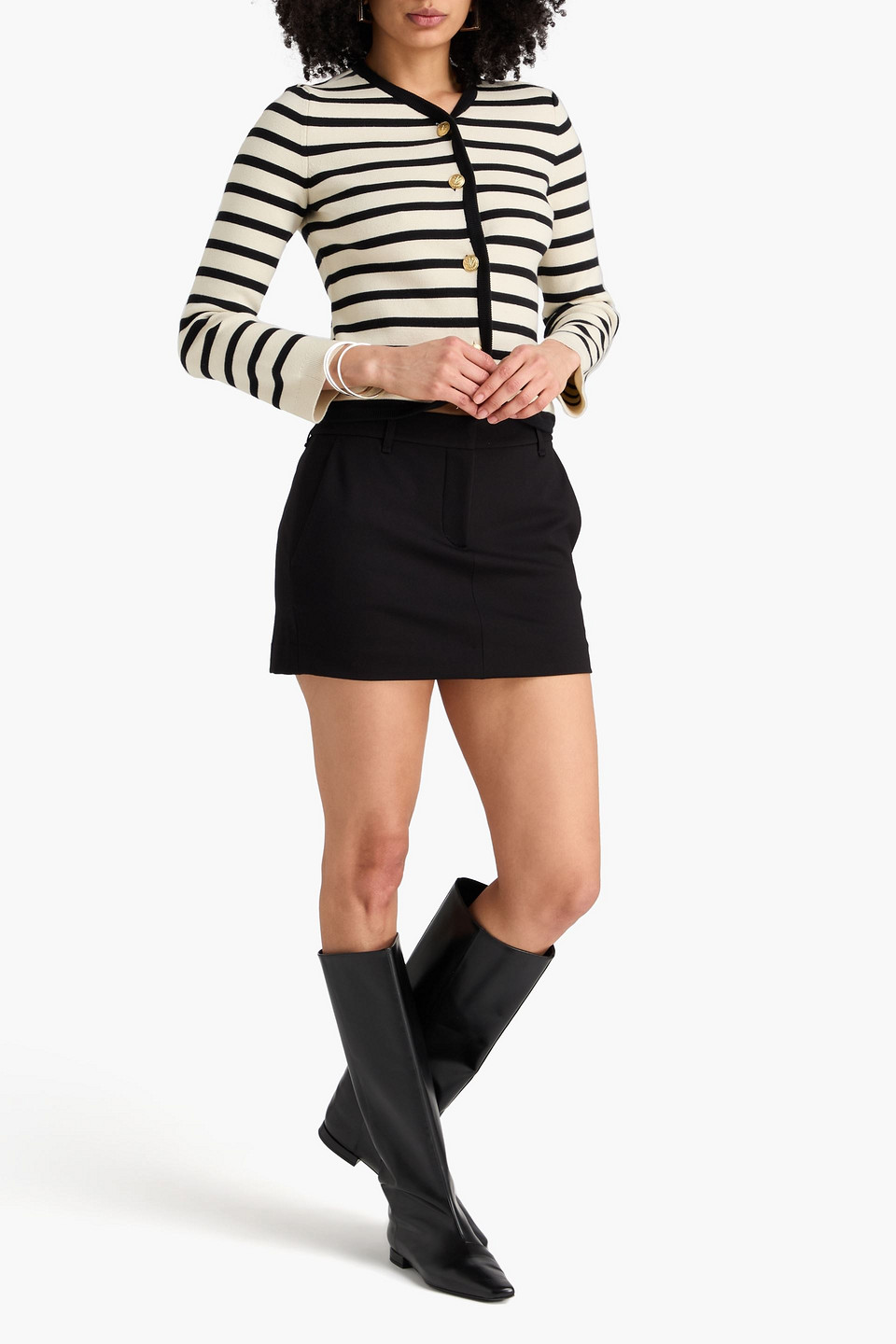  Rag & Bone - Minirock „irina“ Aus Ponte - Schwarz - Us 6 