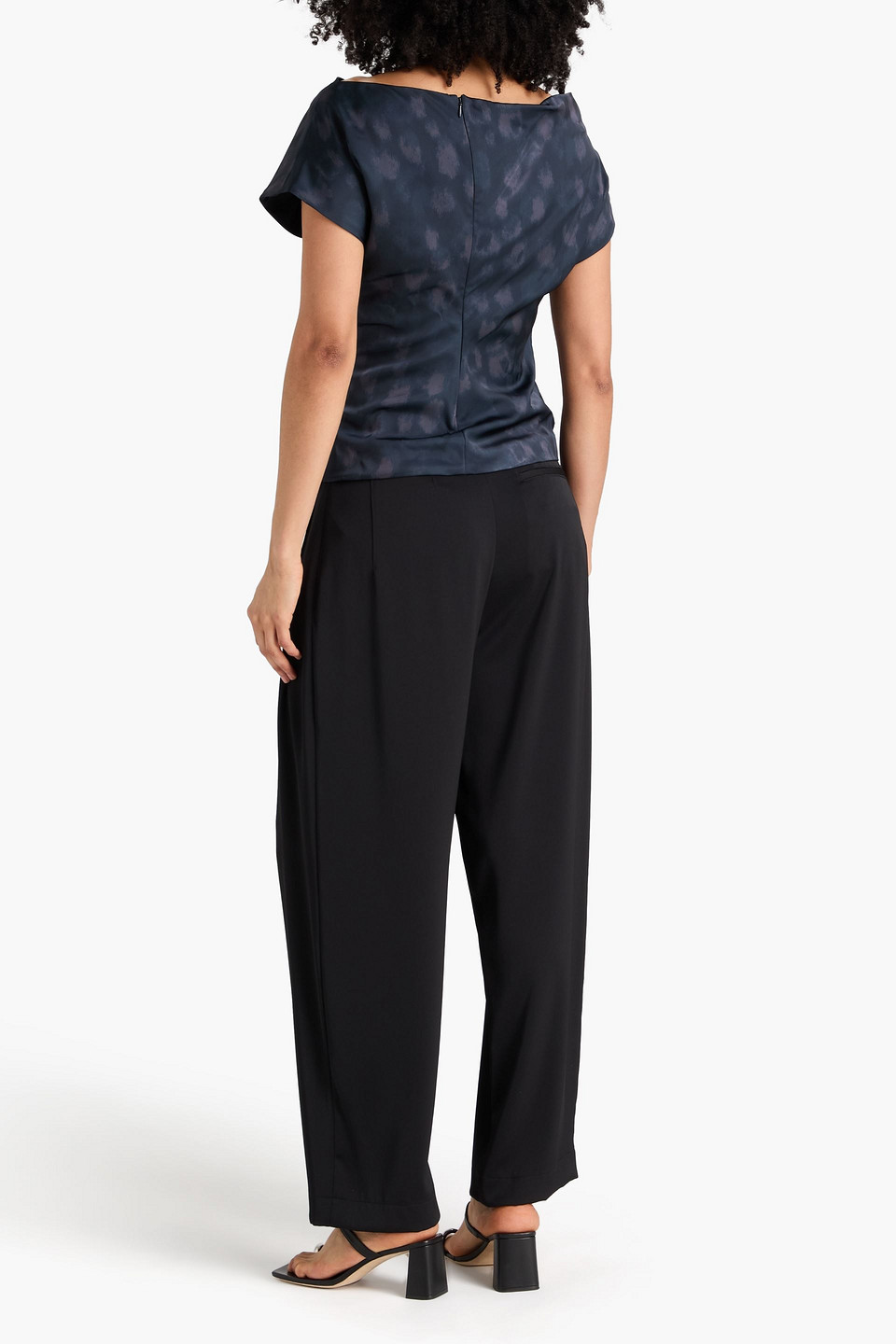  Rag & Bone - Evelyn Printed Satin Top - Blue - Us 0 