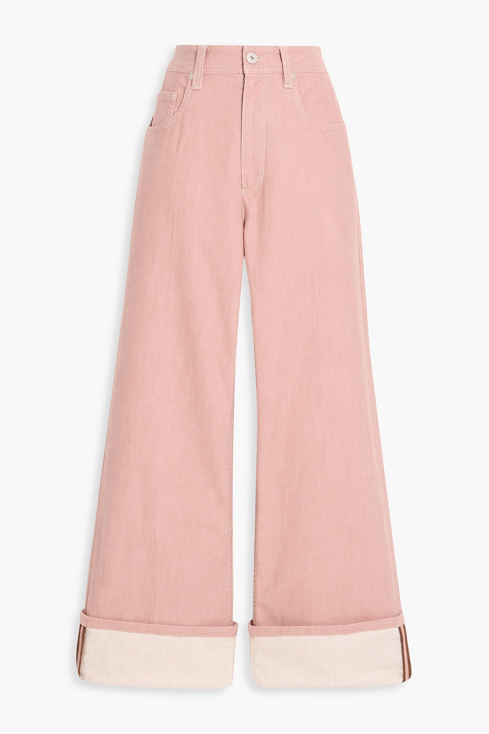 Brunello Cucinelli High-rise Wide-leg Jeans In Pink