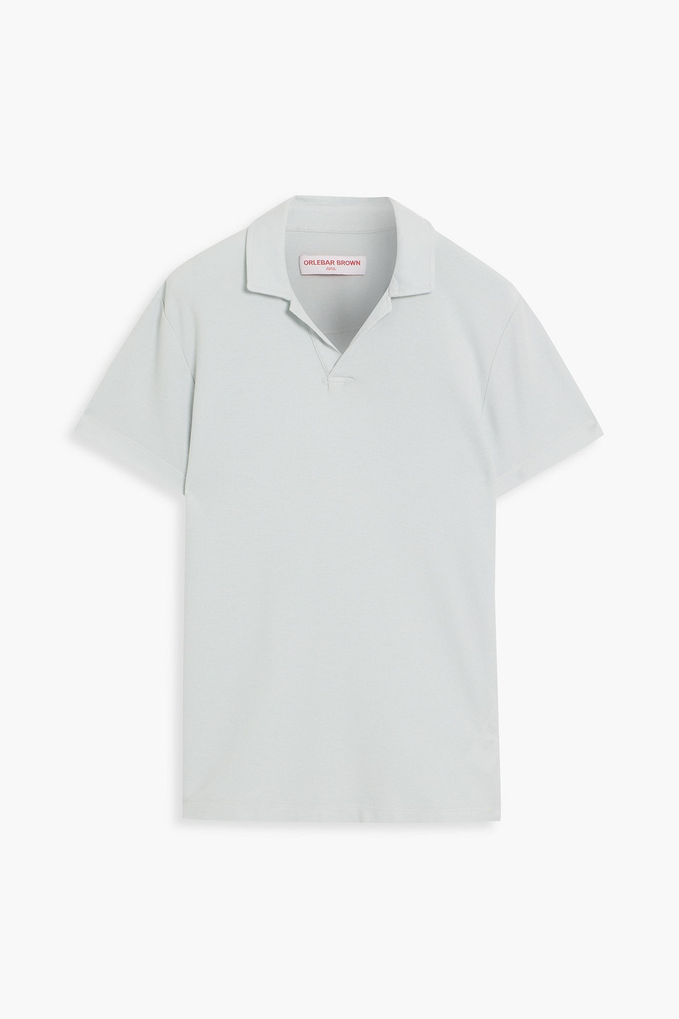 orlebar brown - felix cotton and modal-blend piqué polo shirt - blue - s