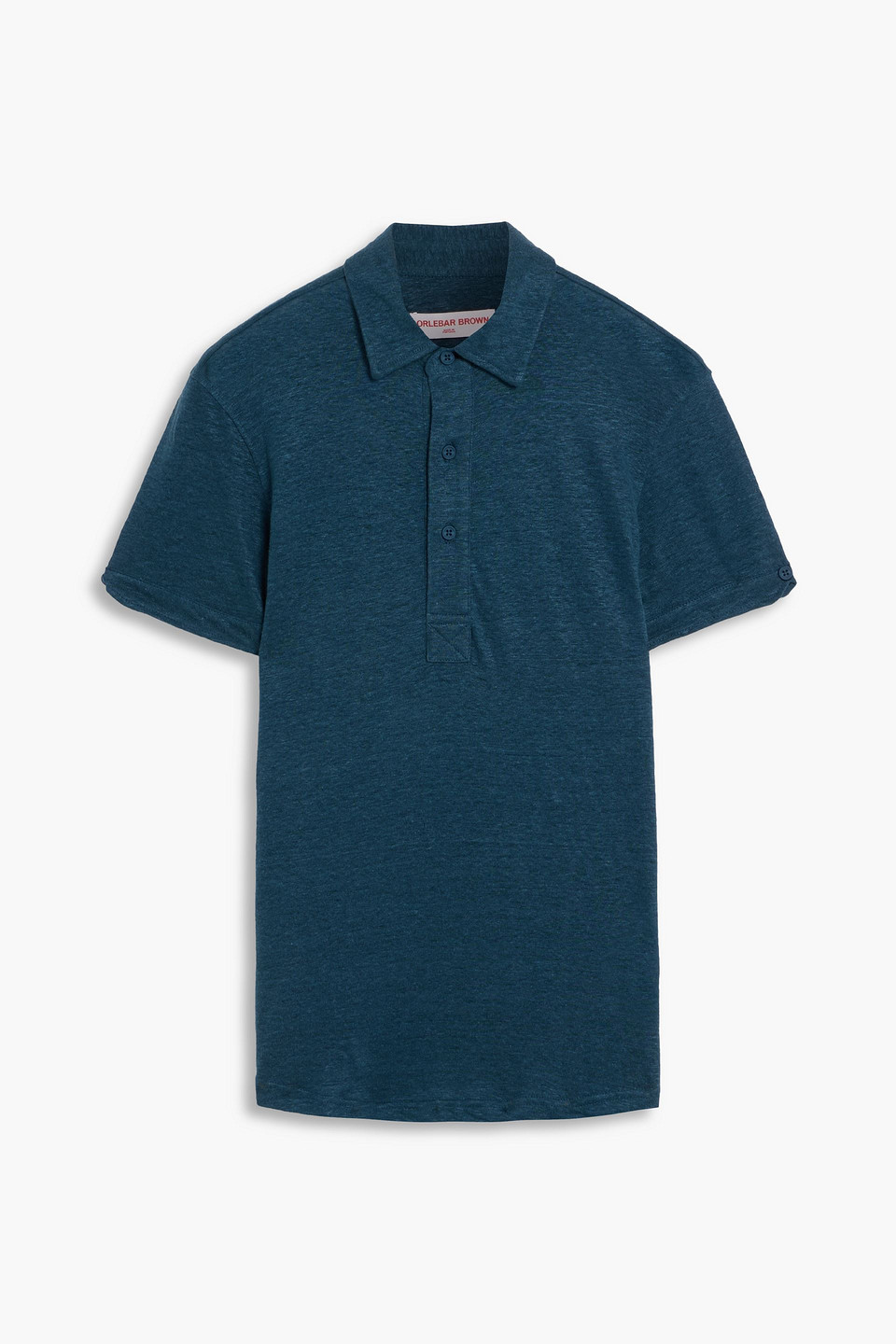 orlebar brown - sebastian linen-jersey polo shirt - blue - xs