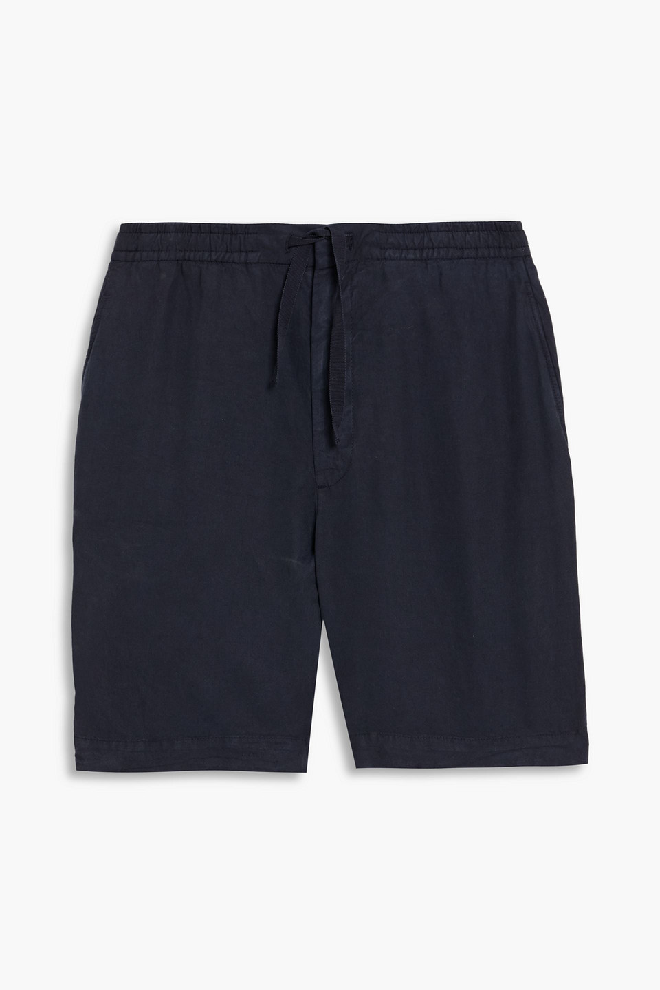 officine générale - phil lyocell, linen and cotton-blend drawstring shorts - blue - it 48