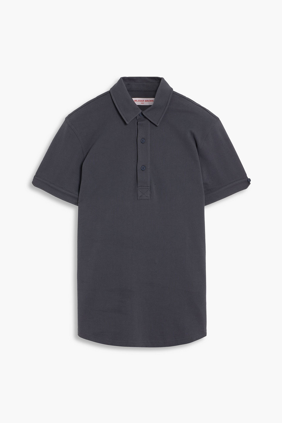 orlebar brown - sebastian cotton-piqué polo shirt - gray - s