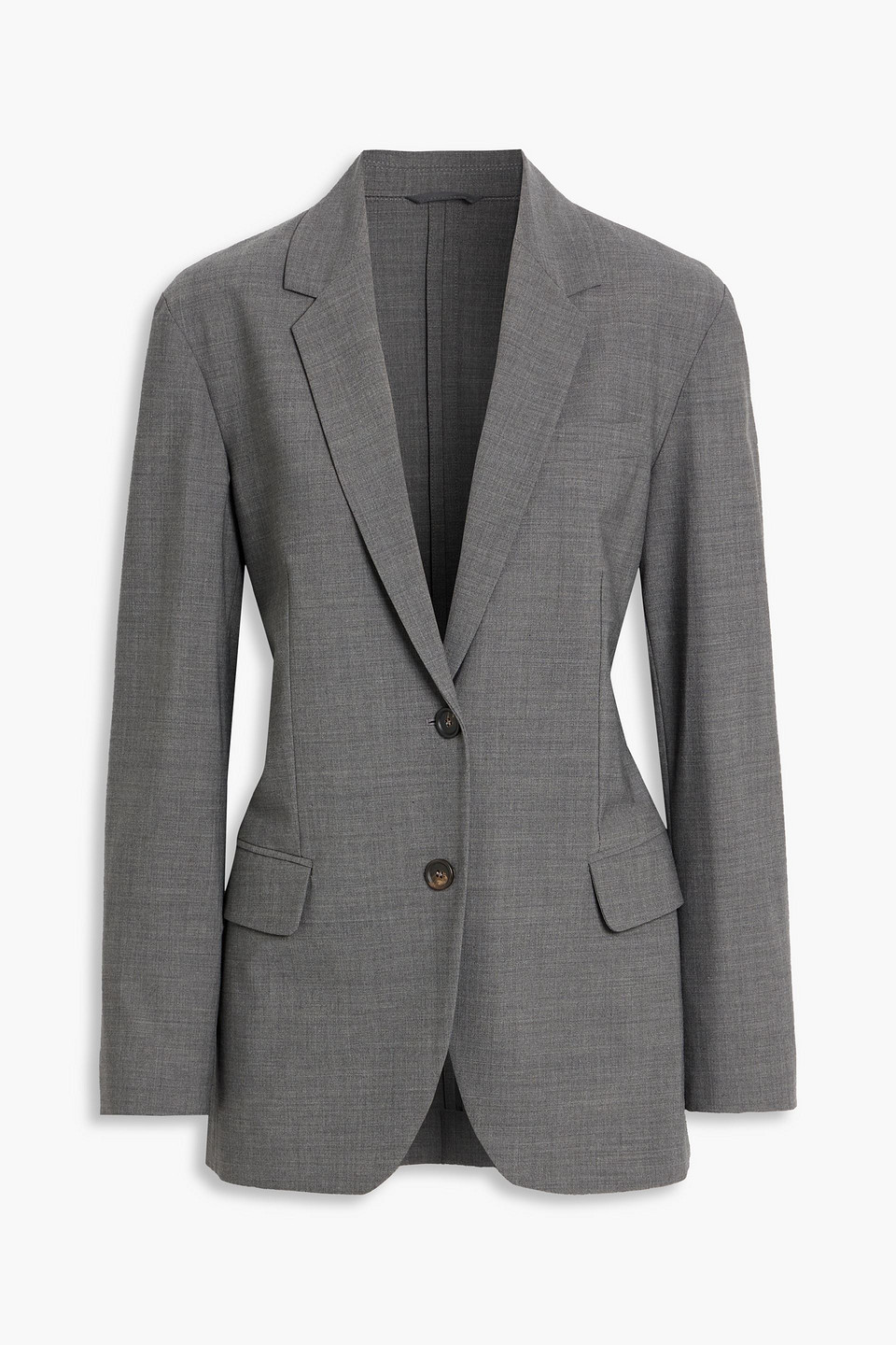 Brunello Cucinelli Wool-blend Blazer In Gray